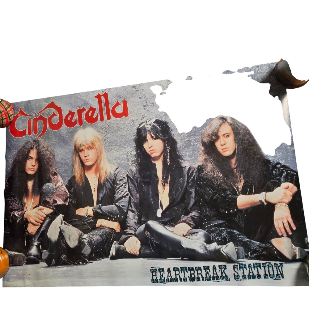 Cinderella Heartbreak Station Vintage 1991 Promo Album Poster 24x36 PolyGram